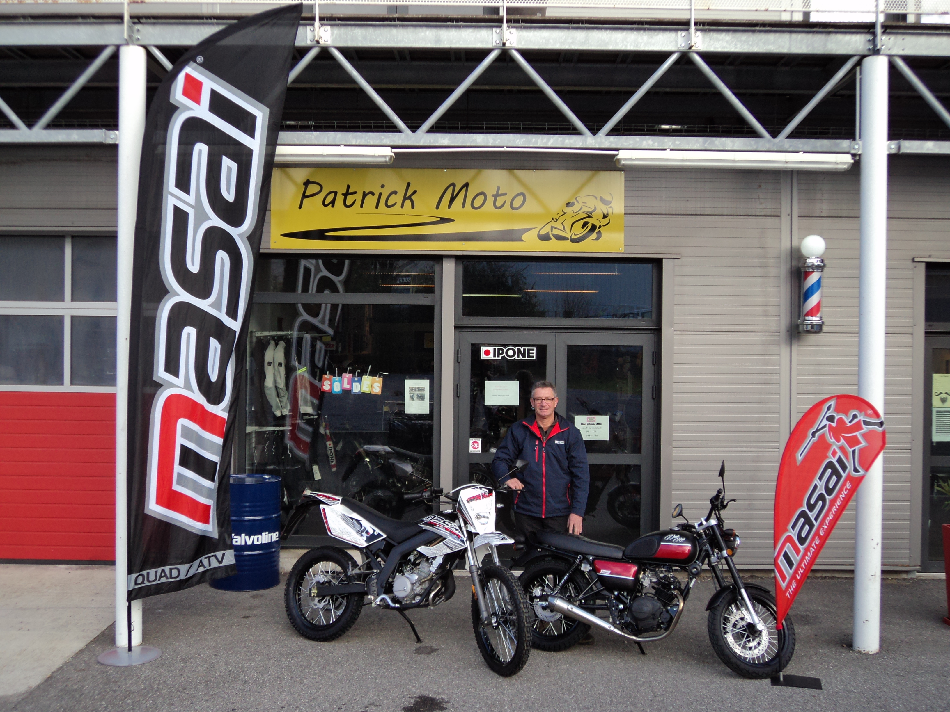patrick moto 07 26 gerland magasin concessionaire masai multimarque vente reparation entretient depannage hivernage depot vente location remorque remorquage quad cyclo chomerac privas pouzin voulte alissas aubenas valence